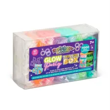  Rainbow Loom Sötétben világító gumikarkötő készítő szett, Ragyogó kincsesdoboz kreatív és készségfejlesztő