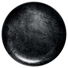 Rak Karbon porcelán kerek tányér /coupe/, fekete, 27 cm, KRNNPR27 tányér és evőeszköz