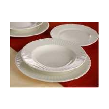  RAK METROPOLIS porcelán étkészlet, 18 részes tányérkészlet, 429138 tányér és evőeszköz