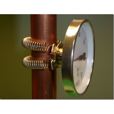 RAKY Cső hőmérséklet mérő kontakt hőmérő. Egyszerű felszerelés: rugóval rögzíthető a napkollektor vagy fűtés csőre fűtésszabályozás