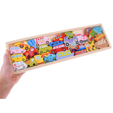 ramiz 27 darabos Fa Puzzle - ABC betűs járművek puzzle, kirakós