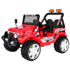 ramiz Erős Jeep típusú elektromos kisautó - piros színben elektromos járgány