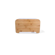 Ramiz.hu Fehér kenyértartó doboz bambusz borítással konyhai eszköz