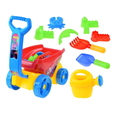 Ramiz.hu Gyermek homokozókészlet dönthető - húzós kiskocsival, gereblyével, kiskannával, lapáttal és homok... homokozójáték