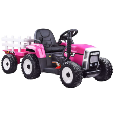 Ramiz.hu Rózsaszín gyermektraktor pótkocsival és távirányítóval elektromos járgány