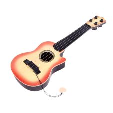 ramiz Kisméretű 4 húros gitár pengetővel világos fa mintázattal játékhangszer