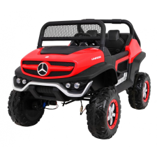 ramiz Mercedes Benz Unimog Elektromos autó - Piros/Fekete elektromos járgány
