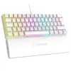 RAMPAGE Billentyűzet - PLOWER K60 White US (Vezetékes, Mechanikus, Blue switch, angol, fehér, RGB LED)