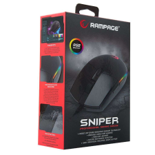 RAMPAGE SMX-R18 SNIPER Gaming egér fekete (33844) (r33844) egér