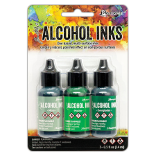 Ranger Alcohol Ink készlet , Tim Holtz® Alcohol Ink / Mint/Green Spectrum (1 csomag) bélyegző