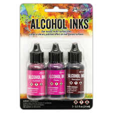 Ranger Alcohol Ink készlet , Tim Holtz® Alcohol Ink / Pink/Red Spectrum - (1 csomag) bélyegző