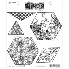 Ranger Gumibélyegző , Quilt as you go / Dylusions cling stamp (1 db) bélyegző
