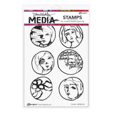 Ranger Ink Gumibélyegző - Circled - Dina Wakley - Media cling stamp (1 csomag) bélyegző