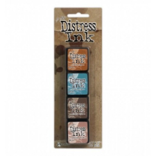 Ranger Mini Bélyegzőpárna készlet , Distress Mini Ink / Tim Holtz - Kit 6 (4 db) bélyegző