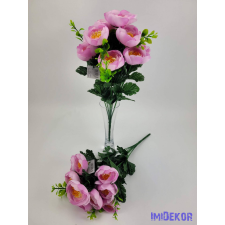  Ranunculus 10v selyemvirág csokor 40 cm - Rózsaszín dekoráció