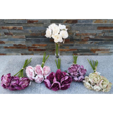  Ranunculus 6 szálas kötegelt selyemvirág csokor 30 cm dekoráció