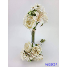 Ranunculus vegyes csokor 28 cm - Törtfehér dekoráció