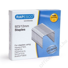 RAPESCO Tűzőkapocs, 923/12, erős, RAPESCO (IRS1238) gemkapocs, tűzőkapocs