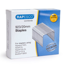 RAPESCO Tűzőkapocs, 923/20, horganyzott, RAPESCO gemkapocs, tűzőkapocs