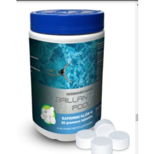 Rapidmini klór 20 grammos tabletta Brillant Pool 1 kg medence kiegészítő