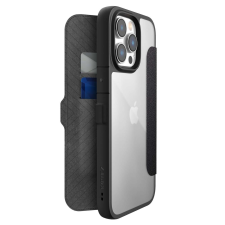 Raptic X-Doria Urban Folio tok iPhone 14 Pro Max flip cover fekete tok és táska