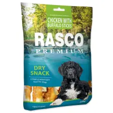  Rasco Premium bivalybőr pálca csirkehússal 230gr jutalomfalat kutyáknak