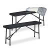  Rattan hatású sörpad szett 2 db fekete 10035746