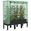  Rattan megjelenésű magaságyás melegháztakaróval 120x40x140 cm