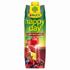 Rauch Hungária Kft. Rauch Happy Day 100% piros multivitamin vegyes gyümölcslé részben sűrítményből, 8 vitaminnal 1 l üdítő, ásványviz, gyümölcslé
