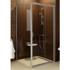 Ravak Blix BLDP2-100 toló rendszeru, kétrészes zuhanyajtó szatén kerettel, transparent edzett biztonságiüveg betéttel kád, zuhanykabin