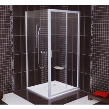 Ravak Blix BLPS-80 fix oldalfal fehér kerettel, grape edzett biztonságiüveg betéttel kád, zuhanykabin