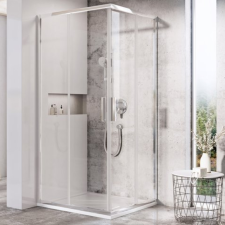 Ravak Blix Slim zuhanyajtók 80 cm tolható ezüst fényes/átlátszó üveg X1XM40C00Z1 fürdőkellék