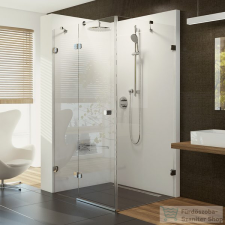 Ravak BRILLIANT BSDPS 100x100 cm-es balos nyílóajtós zuhanykabin,króm/transparent,0ULA0A00Z1SET kád, zuhanykabin