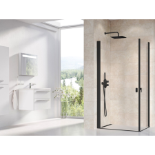 Ravak Chrome CRV1-100 zuhanyajtó fekete+transparent (1 oldal) kád, zuhanykabin