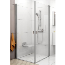Ravak Chrome CRV1-90 egyrészes zuhanyajtó fehér kerettel, transparent edzett biztonságiüveggel kád, zuhanykabin