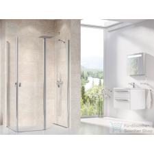 Ravak CHROME CRV1+CRV2 90x100 cm-es nyílóajtós,sarokbelépős zuhanykabin,króm/transparent 1QV70C01Z1SET90CRV2100 kád, zuhanykabin