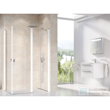 Ravak CHROME CRV1+CRV2 90x80 cm-es nyílóajtós,sarokbelépős zuhanykabin,fehér/transparent 1QV70101Z1SET90CRV280 kád, zuhanykabin