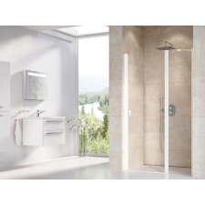 Ravak Chrome CSD2-100 zuhanyajtó matt fehér+transparent kád, zuhanykabin