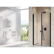 Ravak Chrome CSDL2-90 zuhanyajtó fekete+transparent kád, zuhanykabin