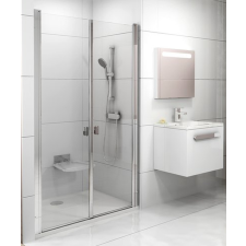 Ravak Chrome zuhanyajtók 110 cm dönthető szatén matt üveg/átlátszó üveg 0QVDCU0LZ1 fürdőkellék