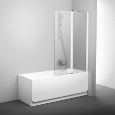 Ravak Chrome zuhanyparaván 99 cm kétrészes fehér fényes/átlátszó üveg 7QRA0100Z1 kád, zuhanykabin