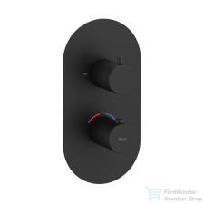 Ravak Espirit falsík alatti termosztátos kád/zuhanycsaptelep,Black matt X070286 csaptelep