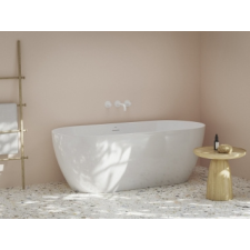 Ravak Freedom O Tec 170x77 akrilkád, fehér szabadonálló, króm lefolyó kád, zuhanykabin