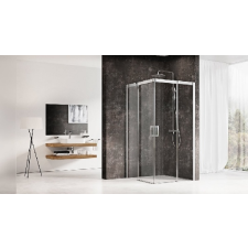  Ravak Matrix MSRV4 90x90x195 tolóajtós zuhanykabin - szatén+Transparent kád, zuhanykabin