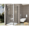 Ravak PIVOT PDOP1+PPS 80x100 cm-es nyílóajtós zuhanykabin fix oldalfallal,króm/transparent 03G40C00Z1SET80PPS100