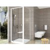 Ravak PIVOT PDOP1+PPS 90x100 cm-es nyílóajtós zuhanykabin fix oldalfallal,fehér/króm/transparent 03G70100Z1SET90PPS100