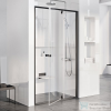 Ravak PIVOT PDOP2-110 110 cm-es nyílóajtó fix résszel,Fekete+Transparent 03GD0300Z1