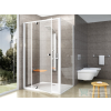 Ravak PIVOT PDOP2+PPS 100x80 cm-es nyílóajtós zuhanykabin fix oldalfallal,fehér/króm/transparent 03GA0100Z1SET100PPS80