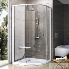 Ravak PIVOT PSKK3-90 90x90x190 cm-es íves zuhanykabin nyíló ajtóval,Fehér/Króm+Transparent,37677100Z1 kád, zuhanykabin
