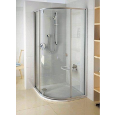 Ravak PSKK3-100 negyedköríves zuhanykabin Fehér/Fehér+Transparent kád, zuhanykabin